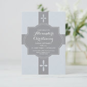 Personalisierte Jungen Christening, Taufe Einladun Einladung (Stehend Vorderseite)