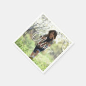 Personalisierte Jungen Foto Geburtstag niedlich Serviette (Ecke)