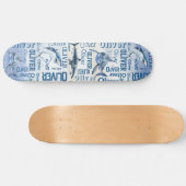Personalisierte Jungen mit Hai-Collage Skateboard (Horizontal)