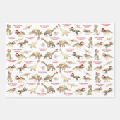 Personalisierte Jungen Name Niedlich Weihnachtsdin Geschenkpapier Set (Vorderseite 3)