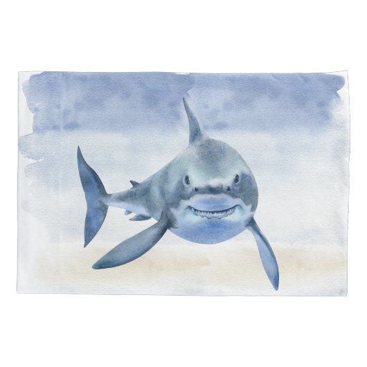 Personalisierte Jungen nennen Kissen mit Haie Kissenbezug (Rückseite)