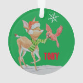 Personalisierte Jungen Weihnachtsschmuck Ornament (Rückseite)