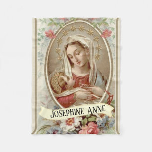 Personalisierte Jungfrau Madonna Mary mit Baby Fleecedecke
