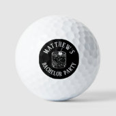Personalisierte Junggesellenabschiedsparty Golfball (Vorderseite)