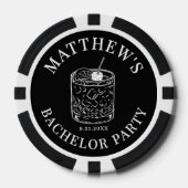 Personalisierte Junggesellenabschiedsparty Pokerchips (Vorderseite)