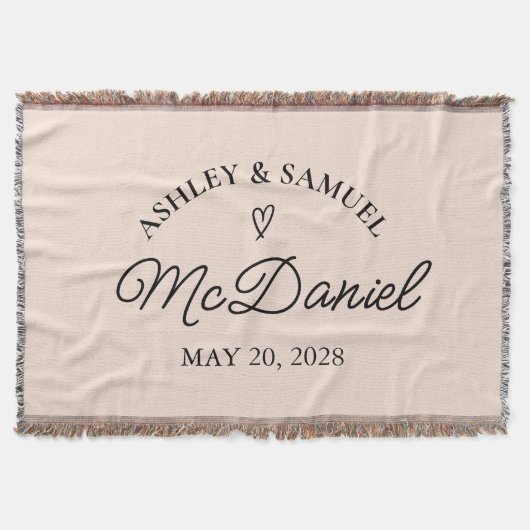 Personalisierte Junggesellinnen-Abschied-Decke als Decke (Vorderseite)