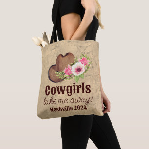 Personalisierte Junggesellinnenabschied-Cowgirl Ro Tasche