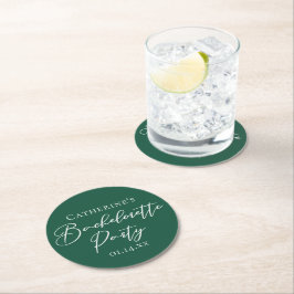 Personalisierte Junggesellinnenabschied-Party Smar Runder Pappuntersetzer