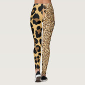 Personalisierte Jungle Cat Print Wildtier Muster Leggings (Rückseite)
