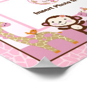 Personalisierte Jungle Jill/Girls Animals Foto Poster (Ecke)