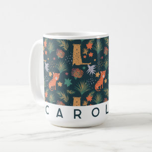 Personalisierte Jungle Leopard-Tasse   Custom Kids Kaffeetasse