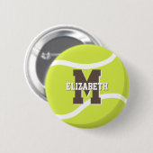 personalisierte Jungs Tennisspielerin Button (Vorne & Hinten)