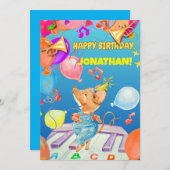 Personalisierte Jungs zum Geburtstag Danke Karte (Vorne/Hinten)