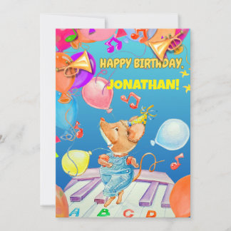 Personalisierte Jungs zum Geburtstag Danke Karte