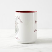 Personalisierte Juni-Geburtsblume Rose Benutzernam Tasse (Zentrum)