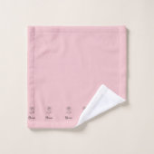 Personalisierte Juni Rose Geburtstag Blume Geschen Badhandtuch Set (Waschlappen)