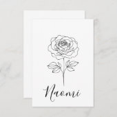 Personalisierte Juni Rose Geburtstag Blume Geschen Dankeskarte (Vorne/Hinten)