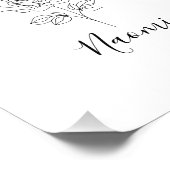 Personalisierte Juni Rose Geburtstag Blume Geschen Fotodruck (Ecke)