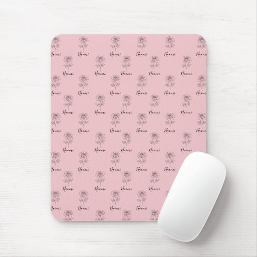 Personalisierte Juni Rose Geburtstag Blume Geschen Mousepad (Mit Mouse)