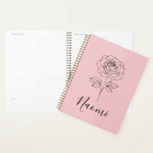 Personalisierte Juni Rose Geburtstag Blume Geschen Planer