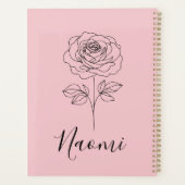 Personalisierte Juni Rose Geburtstag Blume Geschen Planer (Rückseite)