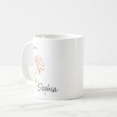 Personalisierte Juniblume, Kaffeetasse (Vorderseite Links)
