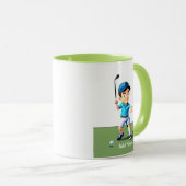 Personalisierte Junior Golfer Combo-Tasse Tasse (VorderseiteRechts)