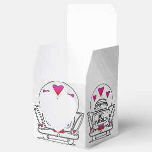 Personalisierte 'Just Married' Hochzeitsreise Auto Geschenkschachtel