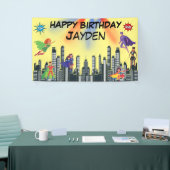 Personalisierte Justiz Superheld Fab farbenfrohe F Banner (Messeveranstaltung)