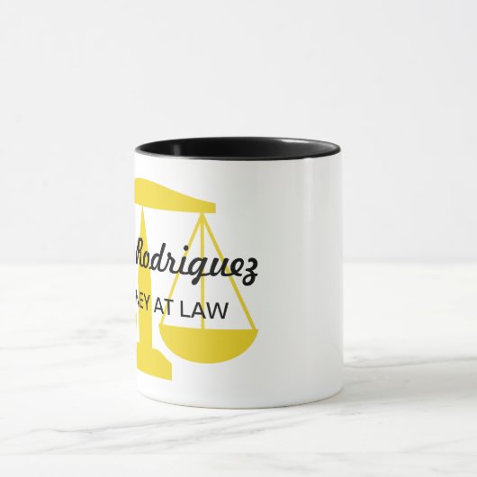 Personalisierte Justizskala Tasse (Zentrum)