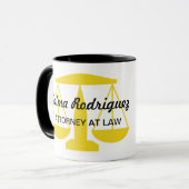 Personalisierte Justizskala Tasse (Vorderseite Links)