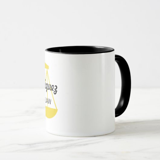 Personalisierte Justizskala Tasse (VorderseiteRechts)