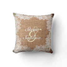 Personalisierte Jute-Jute und Spitze