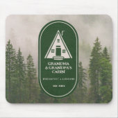 Personalisierte Kabine mit Rahmen A Mousepad (Vorne)