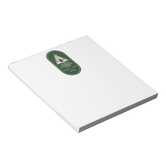 Personalisierte Kabine mit Rahmen A Notizblock (angewinkelt)