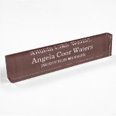 Personalisierte Kabul Leder Muster Textur Namensplakette