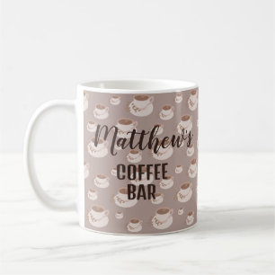 Personalisierte Kaffee-Bar-Station Kaffeemaschine Kaffeetasse