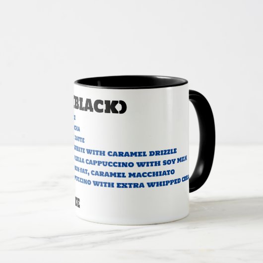 PERSONALISIERTE KAFFEE-SCHWARZE TASSE (VorderseiteRechts)
