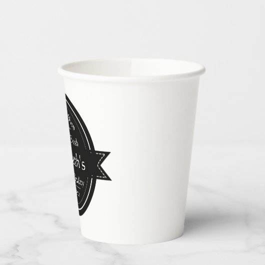 Personalisierte Kaffee-Shop Logo-Kaffeepapiertasse Pappbecher (Links)