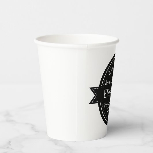 Personalisierte Kaffee-Shop Logo-Kaffeepapiertasse Pappbecher (Rechts)