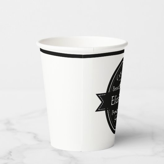 Personalisierte Kaffee-Shop Logo-Kaffeepapiertasse Pappbecher (Rechts)