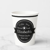 Personalisierte Kaffee-Shop Logo-Kaffeepapiertasse Pappbecher (Vorderseite)