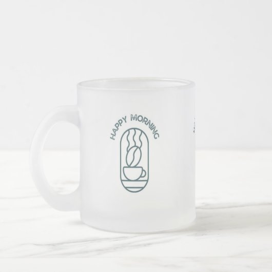 Personalisierte Kaffee-Tasse: Beginnen Sie Ihren T Mattglastasse (Links)