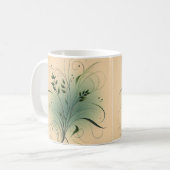 Personalisierte Kaffee-Tasse/Blumendesign Glossy-T Kaffeetasse (Vorderseite Links)