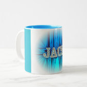 Personalisierte Kaffee-Tasse für Jack Zweifarbige Tasse (Vorderseite Links)