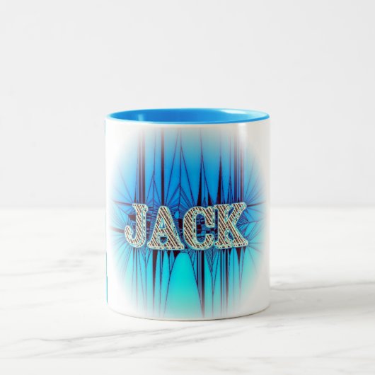 Personalisierte Kaffee-Tasse für Jack Zweifarbige Tasse (Mittel)