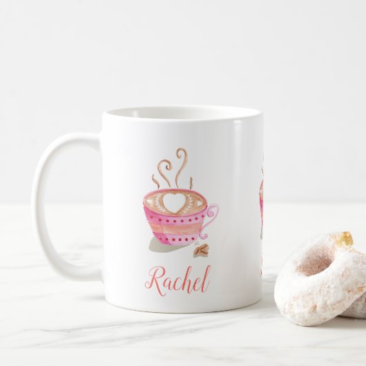 Personalisierte Kaffee-Tasse Kaffeetasse (Mit Donut)