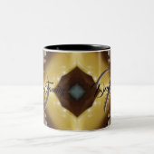 Personalisierte Kaffee-Tasse - Kundenfamilie Zweifarbige Tasse (Mittel)