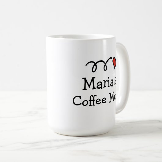 Personalisierte Kaffee-Tasse mit individuelle Name Kaffeetasse (VorderseiteRechts)