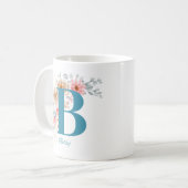 Personalisierte Kaffee-Tasse mit Name & Alphabet B Kaffeetasse (Vorderseite Links)